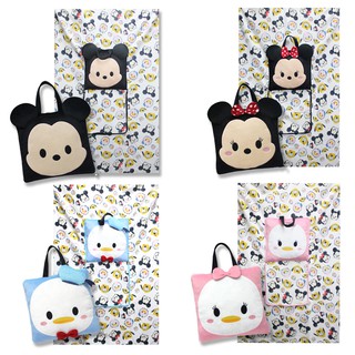 DISNEY หมอนผ้าห่มหูหิ้ว TSUM TSUM มิกกี้ มินนี่ โดนัล เดซี่ พูห์ พิกเล็ต ทิกเกอร์ อียอร์ (สินค้าลิขสิทธิ์แท้ จากโรงงาน)