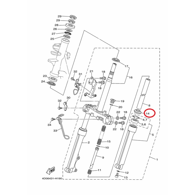 ซีลกันฝุ่น-โช๊คหน้า-แท้ศูนย์-spark135-spark135i-yamaha-ยามาฮ่า-สปาร์ค135i-สปาร์ค135-seal-dust-4xc-f3144-00