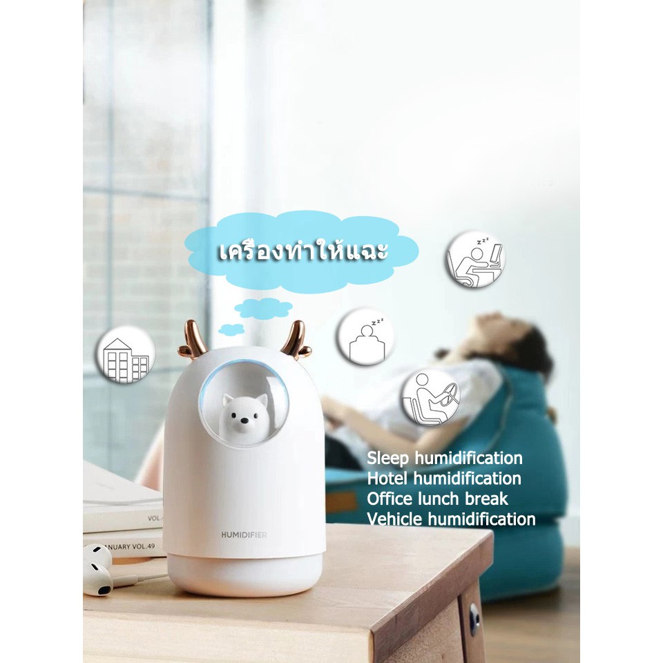 ภาพสินค้าUSB Moisturizing humidifier เครื่องทำความชื้นนาโน เครื่องทำความชื้นเงียบ ทำให้ผิวชุ่มชื้นเครื่องทำความชื้น โคมไฟอโรมา จากร้าน ljy115 บน Shopee ภาพที่ 2