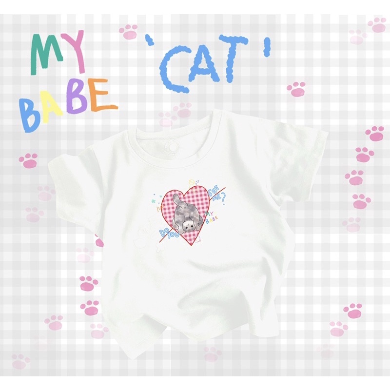 เสื้อยืด-my-babe-cat-พร้อมส่ง