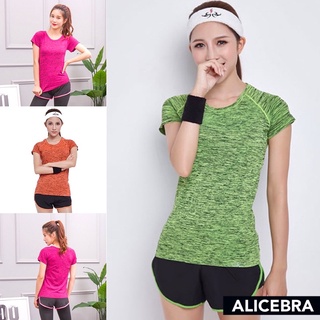 🌟𝗔𝗟𝗜𝗖𝗘𝗕𝗥𝗔🌟 เสื้อSPort T-Shirts มี5สี เสื้อออกกำลังกาย ผ้าดีใส่สบาย