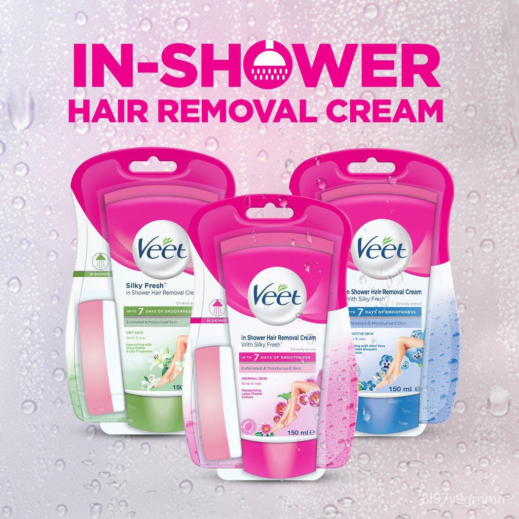 Veet In Shower Hair Removal Cream 150gm Shopee Thailand