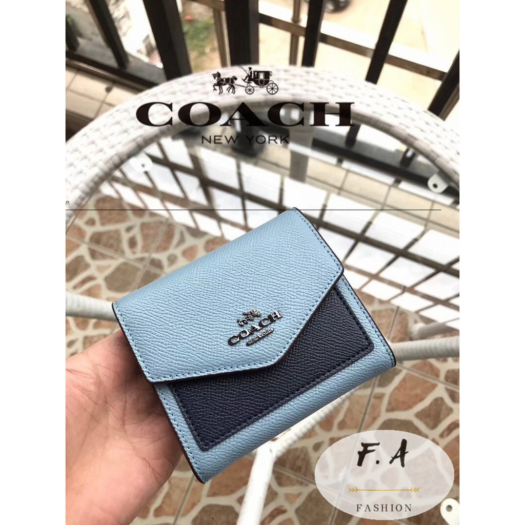 f-a-ของแท้-100-coach-กระเป๋าสตางค์สุภาพสตรี-กระเป๋าสตางค์-กระเป๋าสตางค์เหรียญ-คลิปสั้น-หนังว-59972