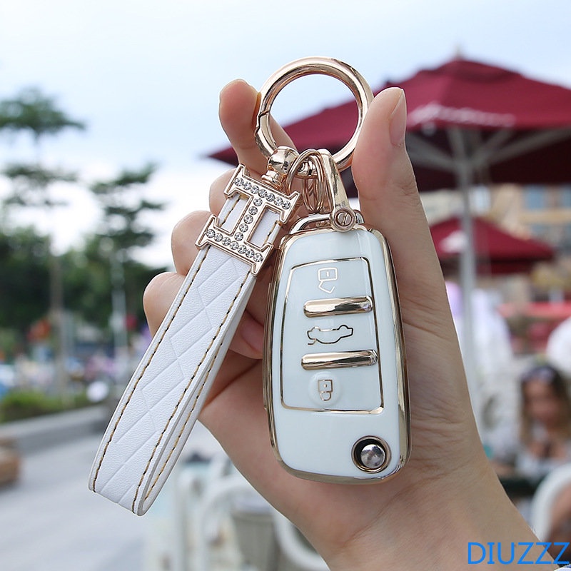เคสกุญแจรีโมทรถยนต์-tpu-สําหรับ-audi-a3-a4-a5-a6l-c6-8l-8p-b6-b7-b8-c6-rs3-q3-q7-tt-8l-8v-s3