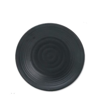 เอโร่ จานกลม ขนาด 6นิ้ว สีดำ จานเมลามีน จานใส่อาหาร จานอาหาร ARO MELAMINE ROUND PLATE BLACK