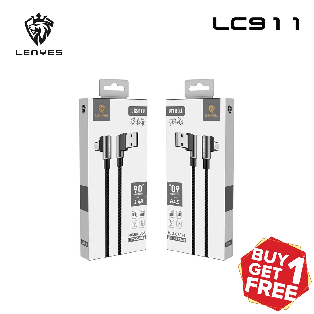 ภาพหน้าปกสินค้า(ซื้อ1แถม1) สายชาร์จ Lenyes USB รุ่น LC911(พาวเวอร์แบงค์ โทรศัพท์มือถือ)
