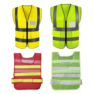 เสื้อสะท้อนแสง จราจร เสื้อกั๊ก เซฟตี้ แบบตะข่าย safety vest