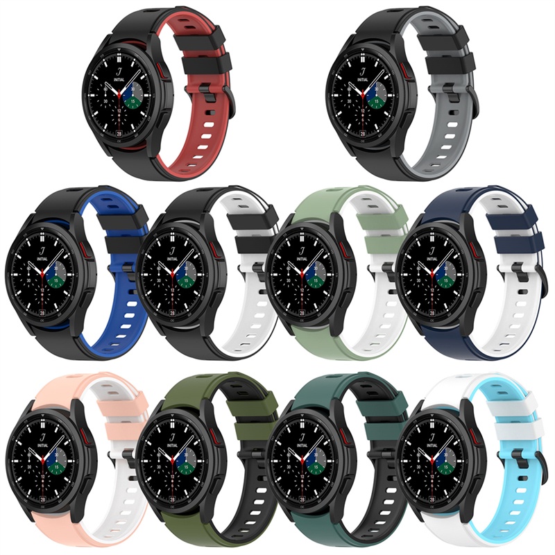ภาพหน้าปกสินค้าสายนาฬิกาข้อมือซิลิโคน แบบนิ่ม สําหรับ Samsung Galaxy Watch 4 Classic 42 มม. 46 มม. Galaxy Watch 4 40 44 มม.