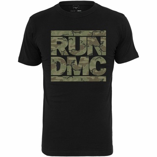 [S-5XL] เสื้อยืดแขนสั้น พิมพ์ลาย Merchcode RUN DMC Schwarz Wood Camo ขนาดใหญ่ แฟชั่นสําหรับผู้ชาย