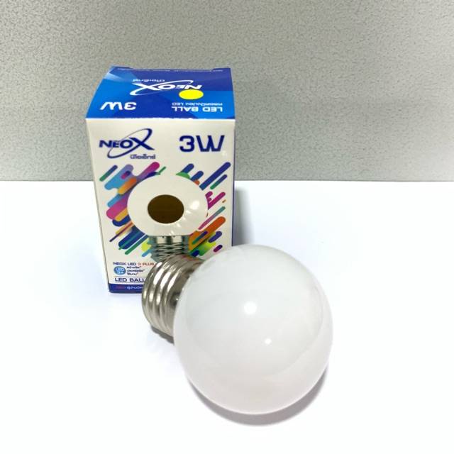 หลอดไฟปิงปอง-หัวกลม-neo-x-3w-แสงสีขาว-หลอดไฟ-หลอดไฟหัวปิงปอง