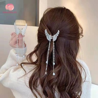 Temperament Hollow Butterfly Pendants Hair Clips/ Elegant Tassel Rhinestones Bowknot Hairpin