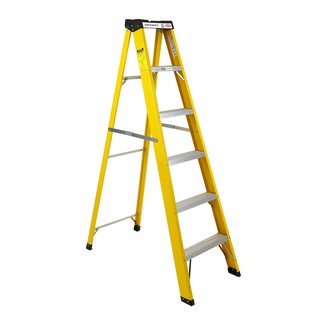 LADDER ALUMINIUM FIBER GLASS LITE 6 STEP FG305 BLACK/YELLOW บันไดอะลูมิเนียมหุ้มไฟเบอร์กลาส LITE 6 ขั้น FG305 สีดำ/เหลือ