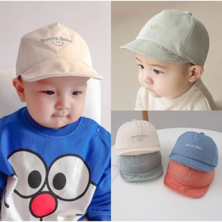 ราคา[พร้อมส่ง] หมวกเด็ก 5เดือน - 2ปี รอบหัว 48-50 cm. หมวกแก๊ป ปักอักษร Bonita baby หน้ายิ้ม🙂