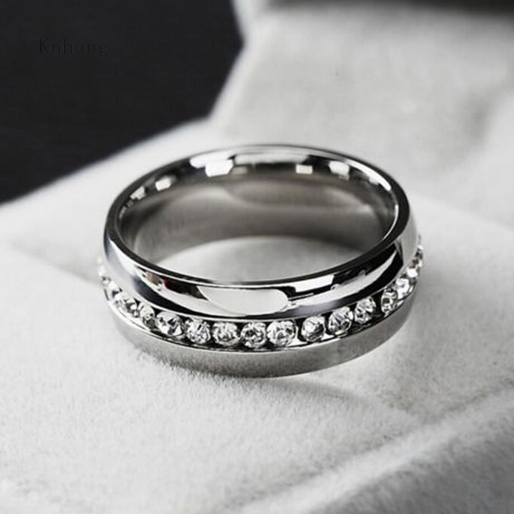 ภาพหน้าปกสินค้าmecresh แหวนแต่งงานชุบสีโรสโกลด์ aaa cz ที่เกี่ยวข้อง