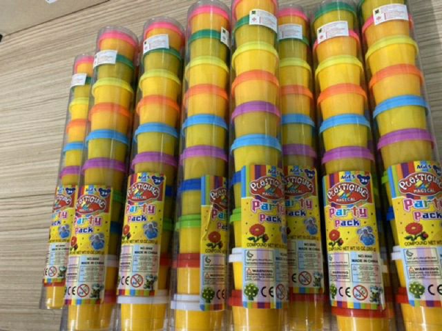 แป้งโดว์-10-สี-10-กระปุก-เสริมพัฒนาการ-เสริมสร้างจินตนาการ-color-dough-party-pack-10pcs