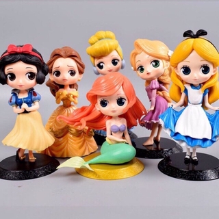 ตุ๊กตา Frozen Princess Cinderella Alice Mermaid Snow White สําหรับตกแต่งเค้ก