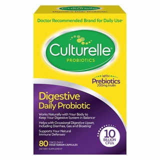 (Exp 01:25)Culturelle Digestive Health Probiotic, 80 แคปซูลมังสวิรัติ