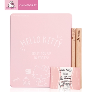 สินค้า ถาดแม่พิมพ์ลาย Hello Kitty เกล็ดหิมะสําหรับทําเค้กเบเกอรี่ 4 ชิ้น Kt7017