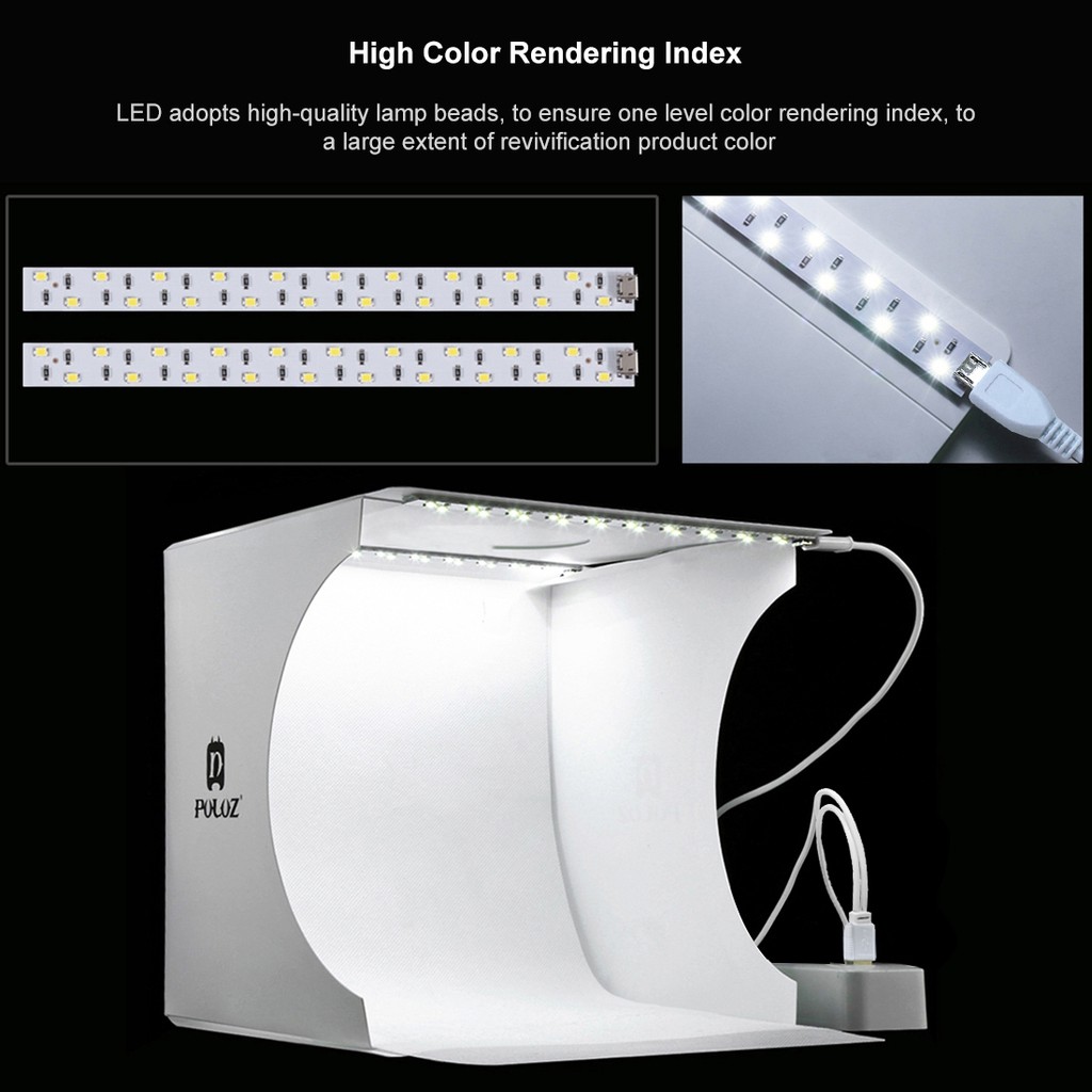 สตูดิโอถ่ายภาพ-puluz-led-2-แผง-ฉากหลัก-6-สี-กล่องถ่ายภาพ-กล่องไฟถ่ายภาพ