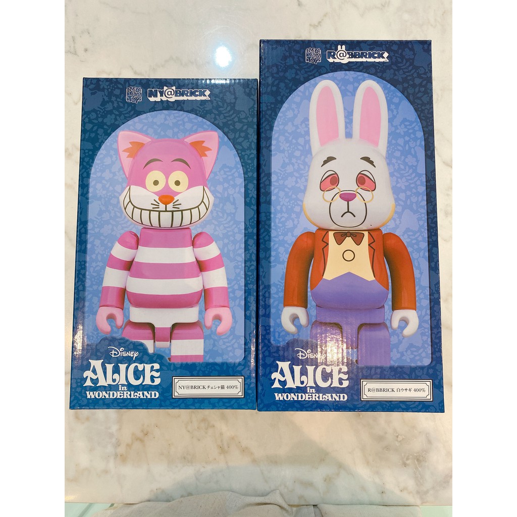 Bearbrick Nyabrick Cheshire Cat amp; Rabbrick White Rabbit 100% Multi