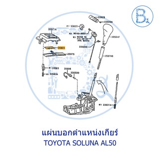 **อะไหล่แท้** แผ่นบอกตำแหน่งเกียร์ TOYOTA SOLUNA AL50 (สินค้าพรีออเดอร์)