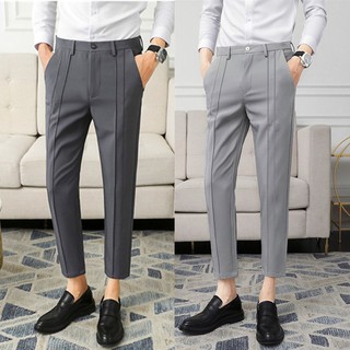 กางเกง💥Hot sale！ ผู้ชาย กางเกง ชาย เก้าแต้ม กางเกง บาง สันทนาการ กางเกงลำลอง เวอร์ชั่นเกาหลี เท้าเล็ก ๆ แนวโน้ม ผ้าม่าน