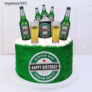 [bigdeals365] ใหม่ ป้ายธง Happy Birthday สําหรับตกแต่งเค้ก เบียร์ งานแต่งงาน Diy 6 ชิ้น ต่อชุด