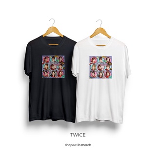 เสื้อยืดวินเทจ เสื้อยืดสีขาวผู้ชาย twice ลูกอมป๊อป | เสื้อยืดคอกลม | |ฝ้าย การออกแบบที่เรียบง่าย (x5