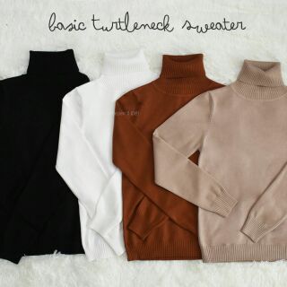 สินค้า เสื้อคอเต่าไหมพรม basic turtleneck sweater