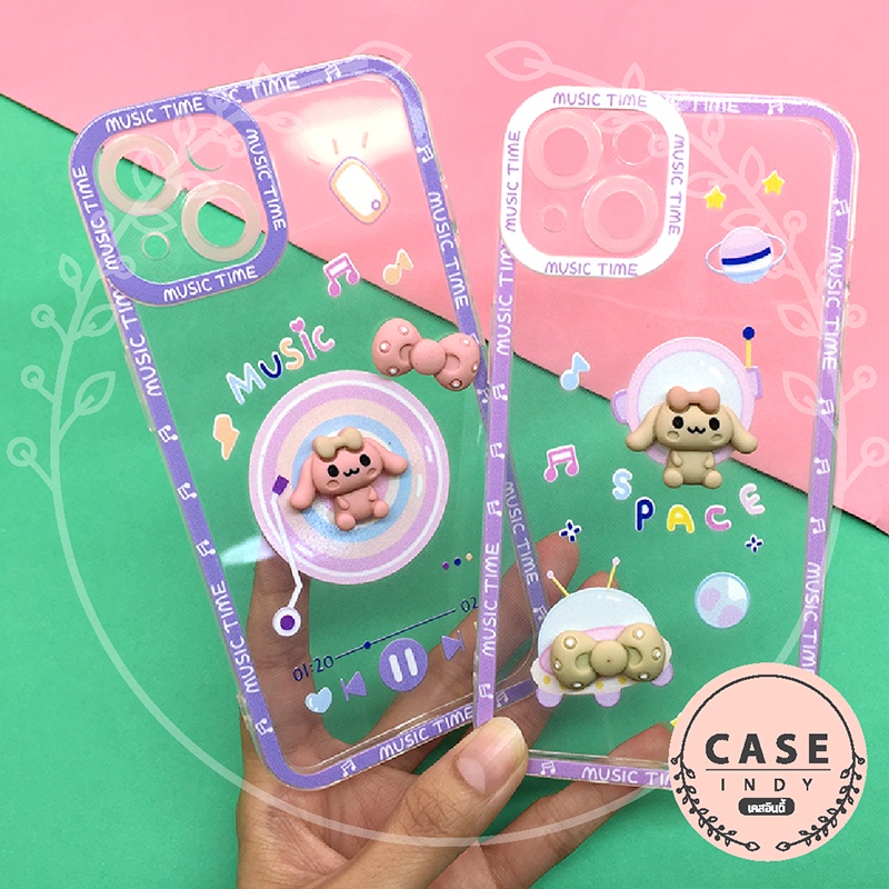พร้อมส่งเคส-7-8-11-13-เคสมือถือนิ่มใสกันกล้อง-ซิลิโคน-tpu-ติดการ์ตูนกระต่ายนูน