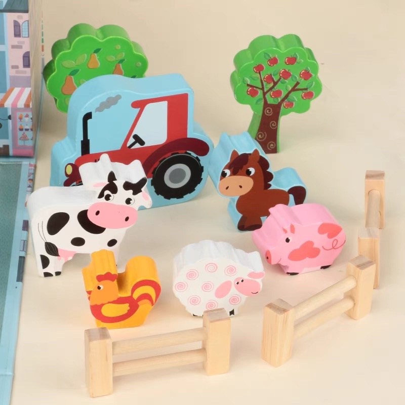 atoys-บล็อกไม้-ฟาร์มสัตว์-สวนสัตว์-จราจร-ตัวต่อ-ของเล่นไม้-ของเล่นเด็ก-ของเล่นเสริมพัฒนาการ