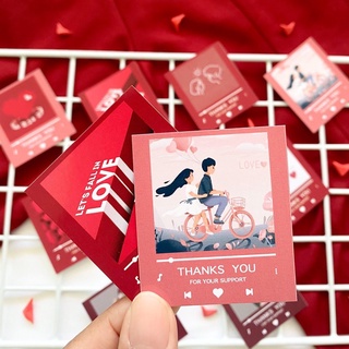 ราคา[❤️🌹 Valentine🍓💌] Thank You Cardใบละ 1 บาท การ์ดขอบคุณ ของแจกของแถมลูกค้า จีบลูกค้า