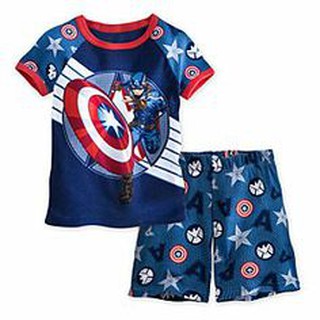 Captain America PJ Pal Shorts set for Boys size3