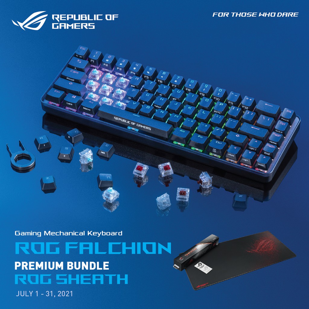 ASUS ROG Falchion 65% wireless mechanical gaming keyboard with 68 keys ...