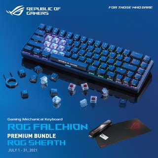 ASUS ROG Falchion 65% wireless mechanical gaming keyboard with 68 keys, wireless Aura Sync lighting, interactive touch