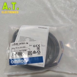 ถูกสุด! E2E-X7D2-N ระยะจับ 7mmหัว 18 mm จับโลหะ2 สาย NC 12-24V