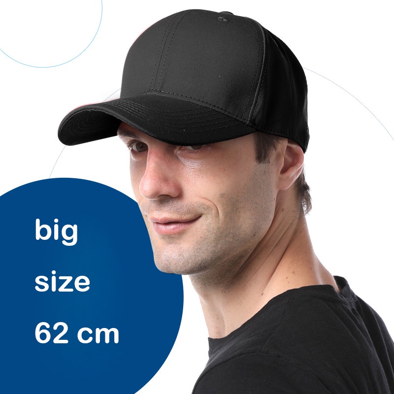 baseball-cap-men-spring-and-summer-cotton-oversized-big-size-60-65-cm-plain-women-sunshade-caps