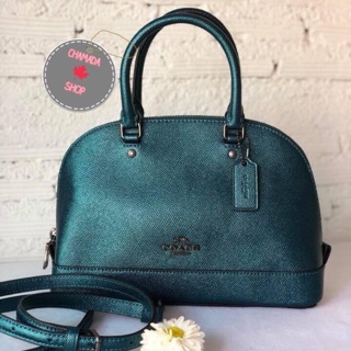 🍃 Coach ทรงโดม สี Metallic dark teal