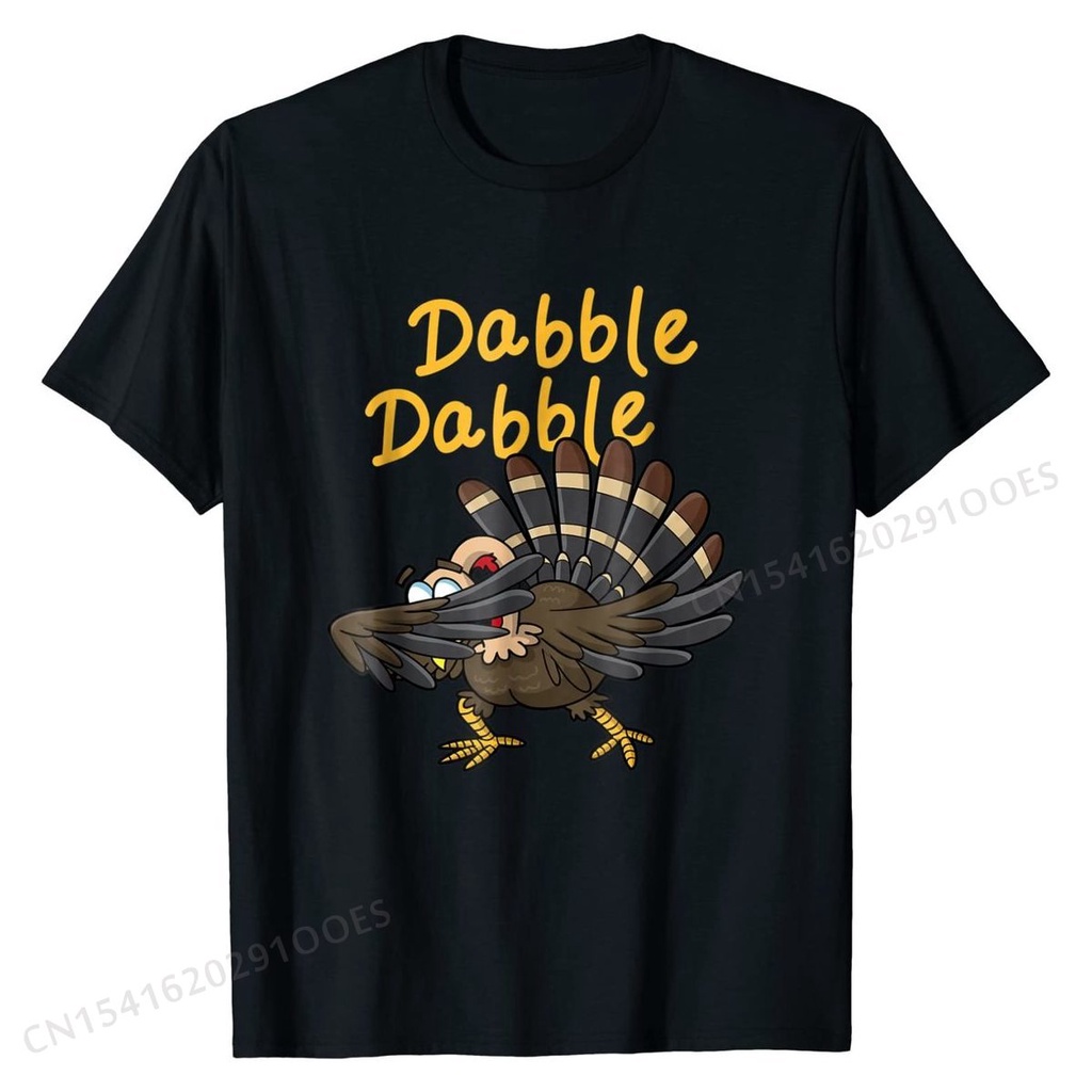 เสื้อยืด-ผ้าฝ้าย-พิมพ์ลายวันขอบคุณพระเจ้า-dabbing-turkey-สําหรับผู้ชาย