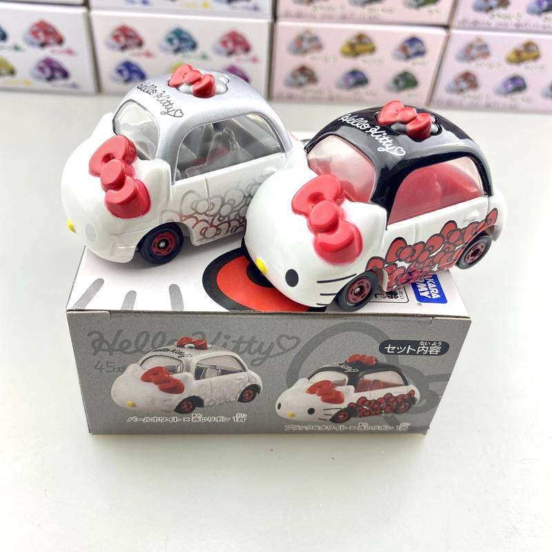 ของเล่นเด็กsanrio-tomica-takara-tomy-hello-kitty-โมเดลรถยนต์ของเล่นสําหรับเด็กผู้ชาย