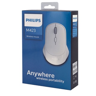 เมาส์ไร้สาย MOUSE WIRELESS PHILIPS M423 (SPK7423) (มี 2 สี BLACK | WHITE) ประกัน 1 ปี *ของแท้ ประกันศูนย