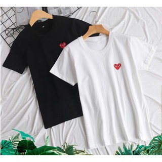 Fashion Embroidered Heart couple t shirt tops women cotton t shirt men and t shirt women tshirt PRT001