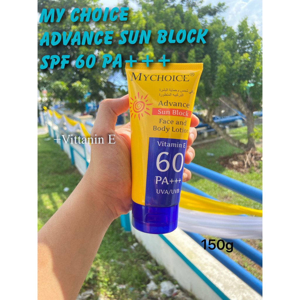 พร้อมส่ง-กันแดดมาย-ช้อยส์-โลชั่นกันแดด-my-choice-60pa-วิตามินอี-ของแท้-100-กันแดด-ผิวไม่คล้ำ