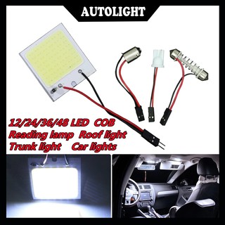 รถยนต์ไฟ LED อ่านหนังสือ T10 ระงับบาร์ BA9S 16/24/36/48 SMD ซังชิปอะแดปเตอร์ 12V หลอดไฟ LED ภายในรถยนต์โดมอ่านที่จอดรถแผงไฟอัตโนมัติ