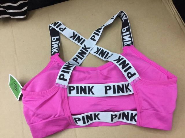 พร้อมส่ง-sport-bra-pink-pink