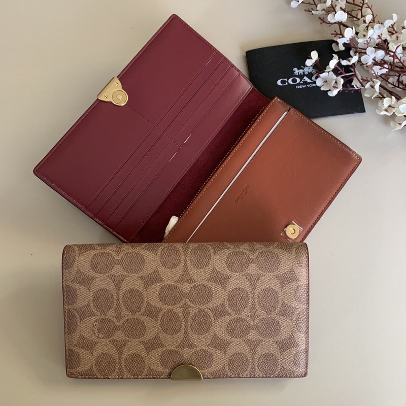 Dreamer wallet in colorblock signature canvas hotsell