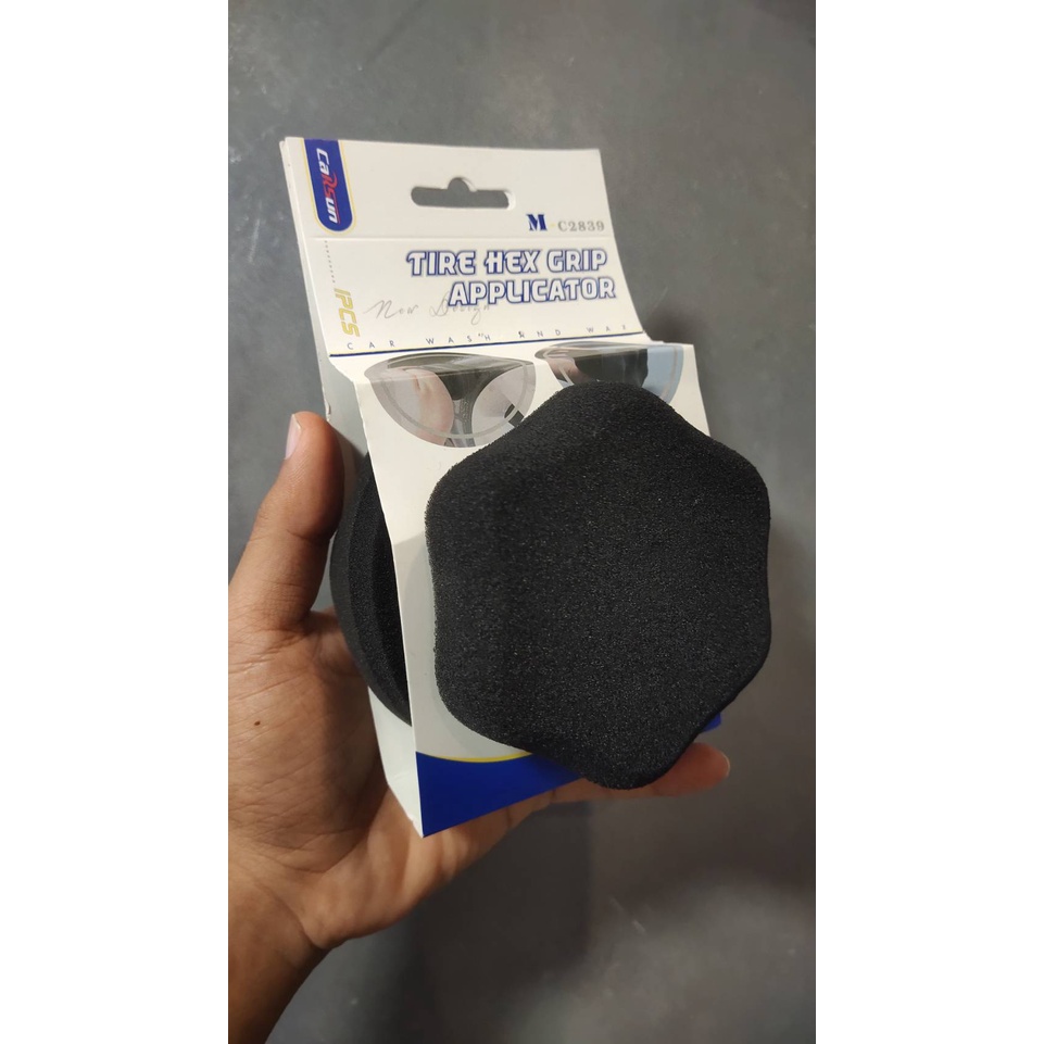 ฟองน้ำล้างรถอเนกประสงค์ ฟองน้ำเช็ดเวกซ์ไม่เลอะมือ TIRE HEX GRIP