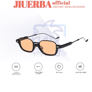 (JIUERBA) COD แว่นกันแดดแฟชั่นเกาหลี ทรงวงรี เหมาะสําหรับผู้หญิง / ผู้ชาย แว่นตากันแดดป้องกันรังสียูวี