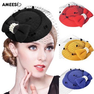 👑👒AMEESI กิ๊บหมวกสไตล์วินเทจ เครื่องประดับสำหรับตกแต่งผม