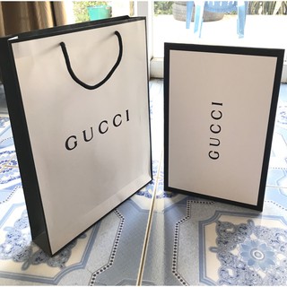 [แท้]ถุง+กล่องผ้าพันคอgucci -ขนาด กว้าง48 x ยาว39 x ฐาน12 cm.